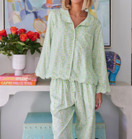 Laura Park Laura Park Scalloped Pajama Set Long- Elephant Falls