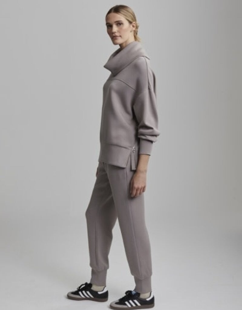 Varley Rosanne Zip Through Sweat Oatmeal Marl - The Village Exchange