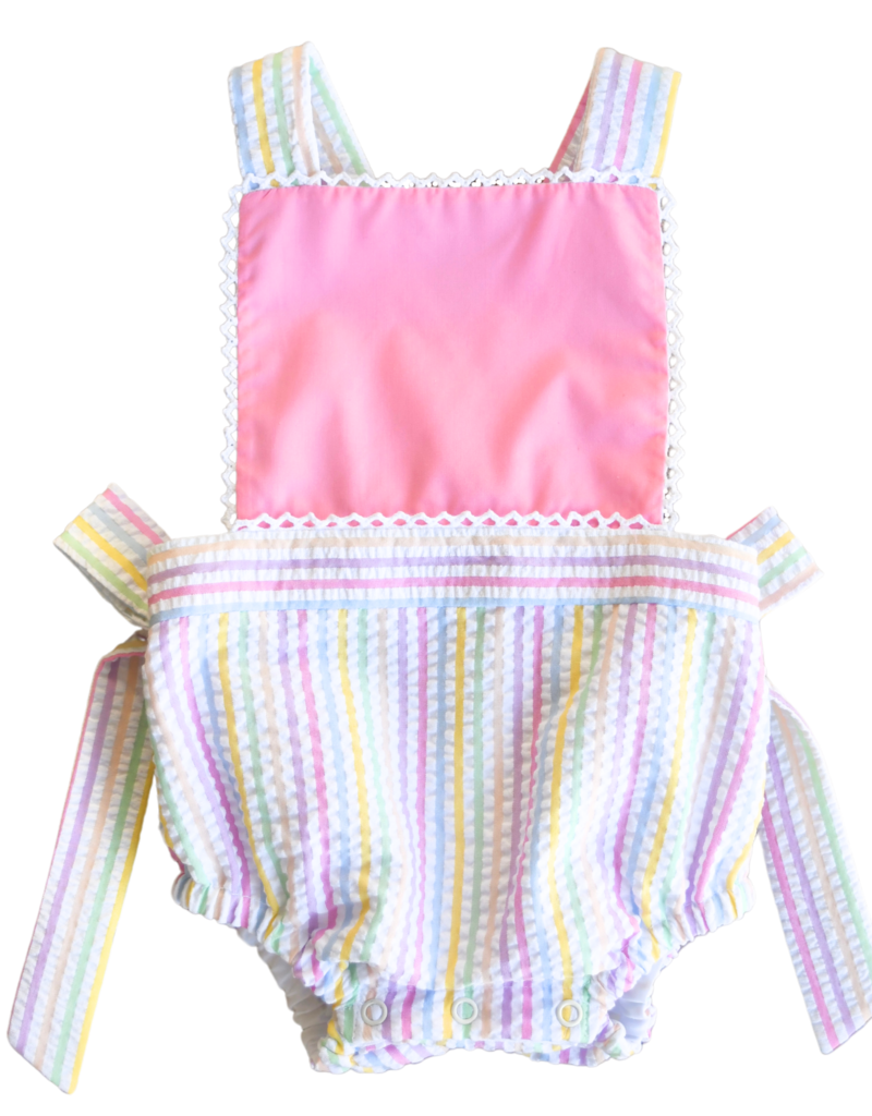 Sadie Sunsuit, Selwyn Pastel Seersucker