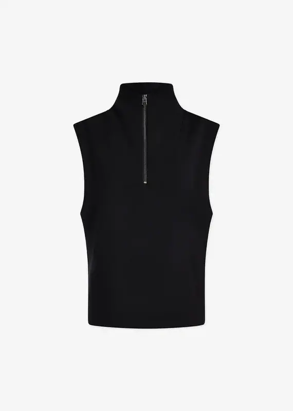 Varley Magnolia Half Zip Tank- Black