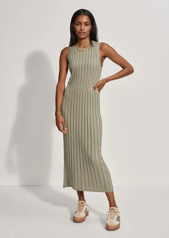 Varley Varley Florian Knit Dress Seagrass