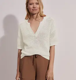 Varley Varley Callie Knit Top- Egret