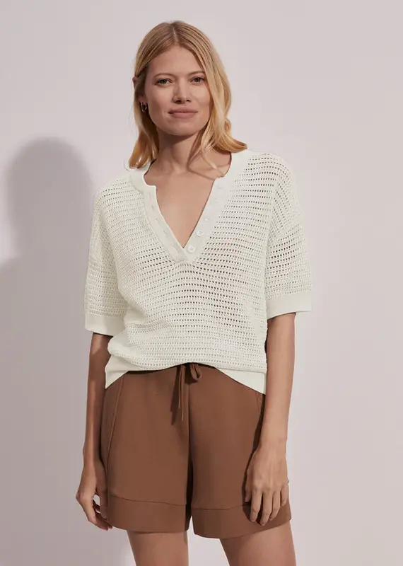 Varley Varley Callie Knit Top- Egret