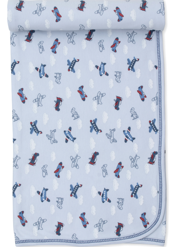 Kissy Kissy Sky High Planes Blanket Prt