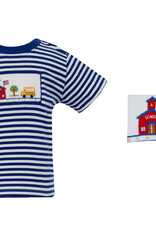 Anavini Back To School Boy's- Royal Blue Stripe SS