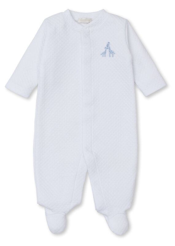 Kissy Kissy KK Premier Giraffe Jacquard Footie- Blue