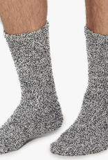 Barefoot Dreams Barefoot Dreams Cozychic Men's Heathered Socks- Slate Blue/White