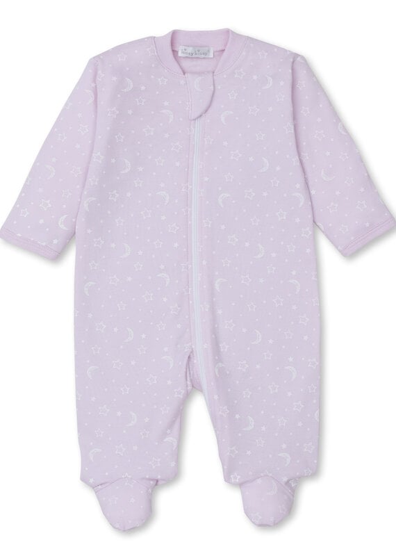 Kissy Kissy KK Crescent Moonlight Footie with Zipper- Pink