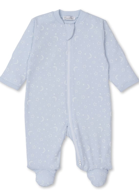 Kissy Kissy KK Crescent Moonlight Footie with Zipper- Blue