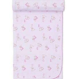 Kissy Kissy KK Blanket- Pink Pups in Action