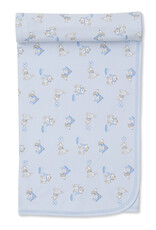 Kissy Kissy KK Blanket- Light Blue Pups in Action