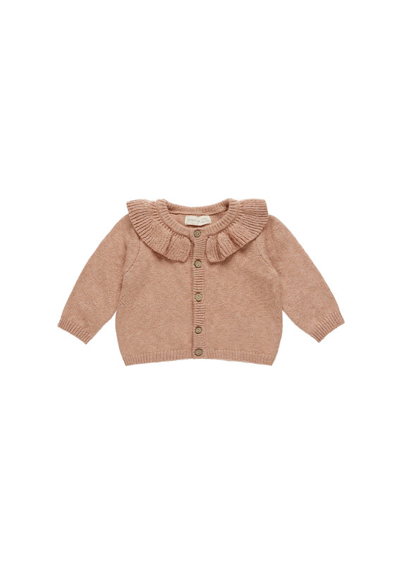 Ruffle Collar Cardigan and Bloomers-Rose