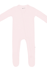 Kyte Baby Kyte Ribbed Zipper Footie in Sakura