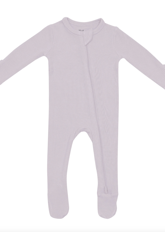 Kyte Baby Kyte Ribbed Zipper Footie in Wisteria