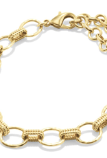 CDW Cleopatra Grande Link Bracelet 7+1.5"- Gold