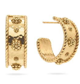 CDW Berry Classic Small Hoop Earrings- Gold