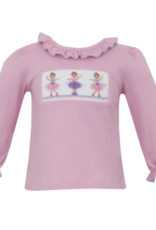 Anavini Ballerinas- Pink Knit Girl's Longsleeve