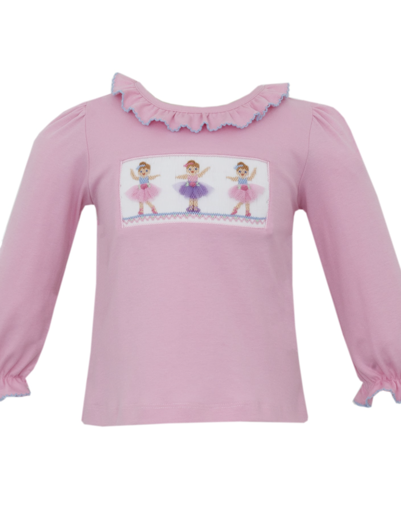 Anavini Ballerinas- Pink Knit Girl's Longsleeve