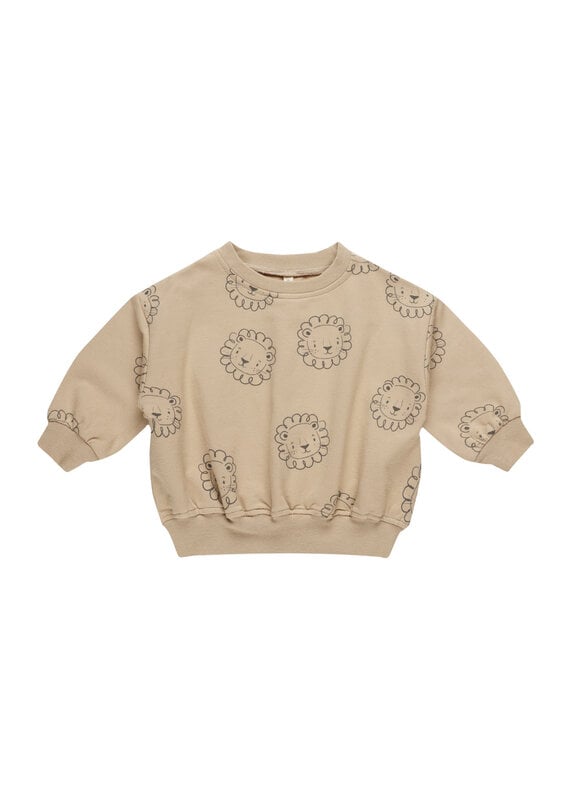 Quincy Mae QM Relaxed Fleece  Sweatshirt- Lions