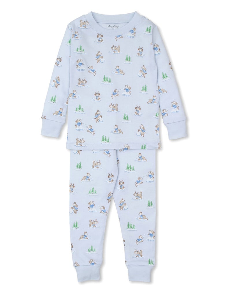 Kissy Kissy KK PJs Puppy Snowball Pranks Pajama Set- Blue