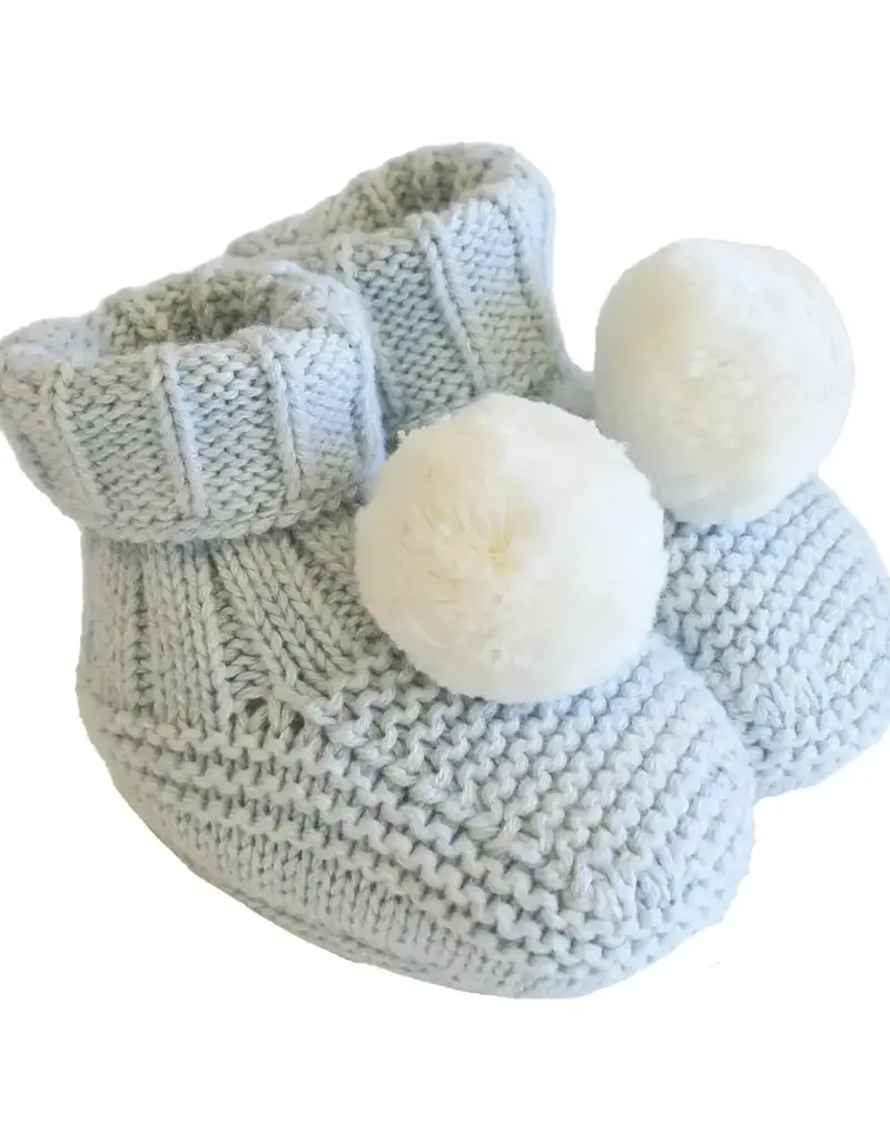 Alimrose Pom Pom Baby Socks Powder Blue