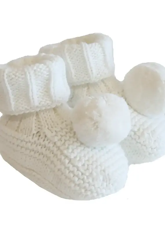 Alimrose Pom Pom Baby Socks Ivory