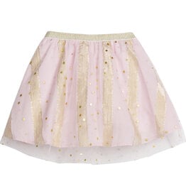 Bisby Tulle Circle Skirt- Pink Metallic Stars