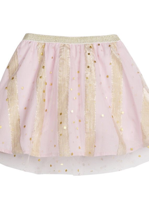 Bisby Tulle Circle Skirt- Pink Metallic Stars