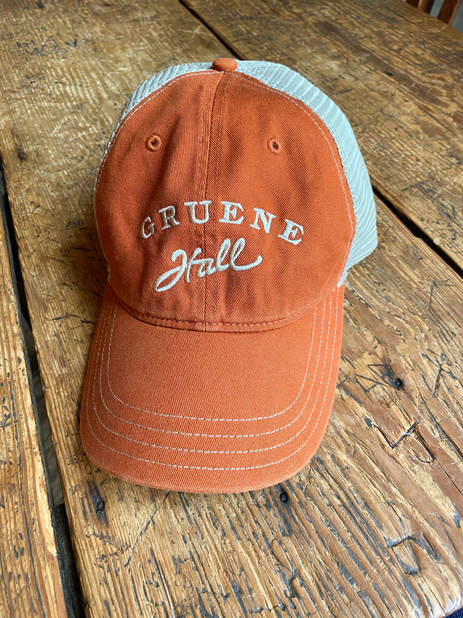 burnt orange baseball cap