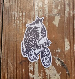 Banded Biker Armadillo Sticker by River Road Clothing