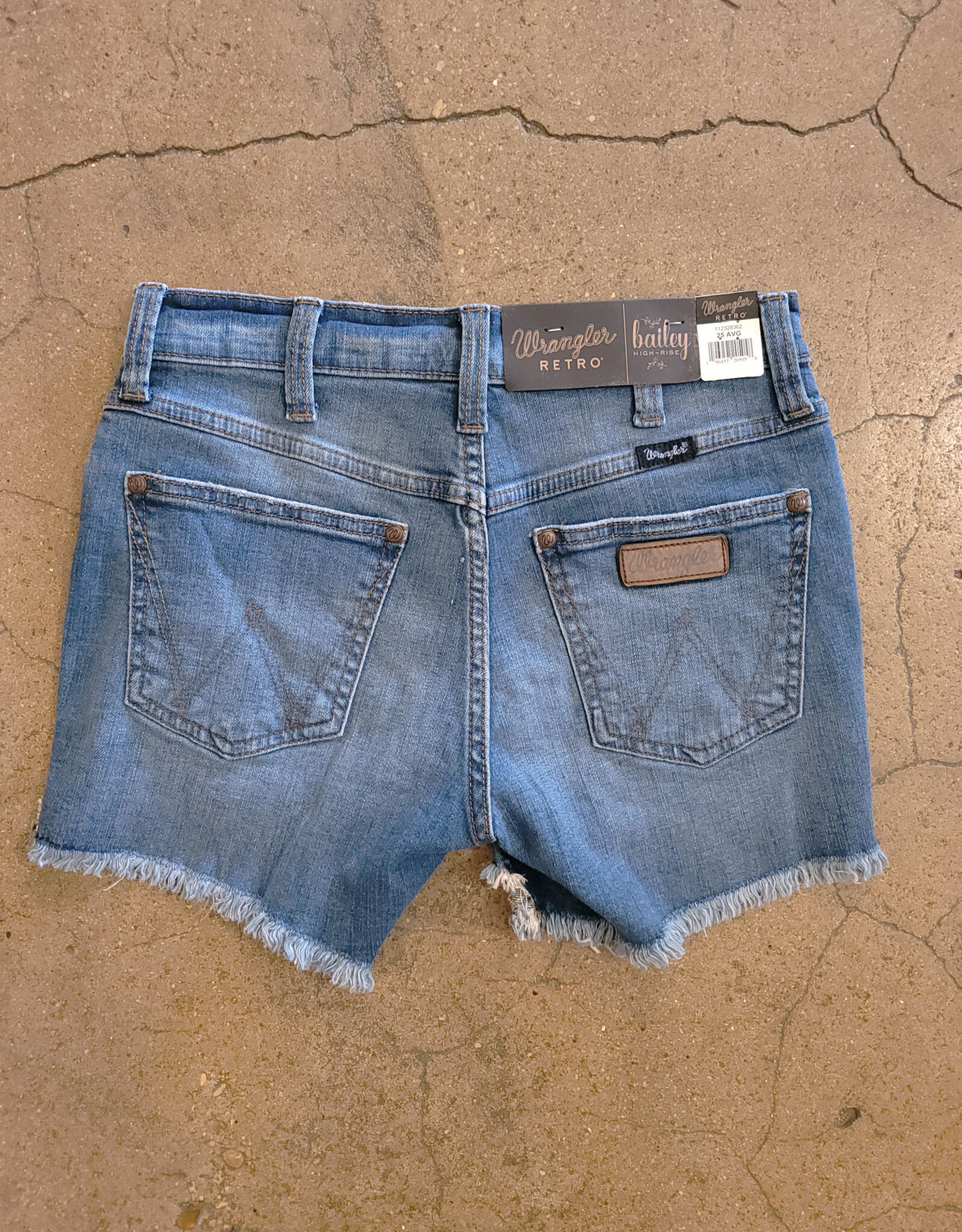 Wrangler Blue Denim Cut-Off Shorts #112328362