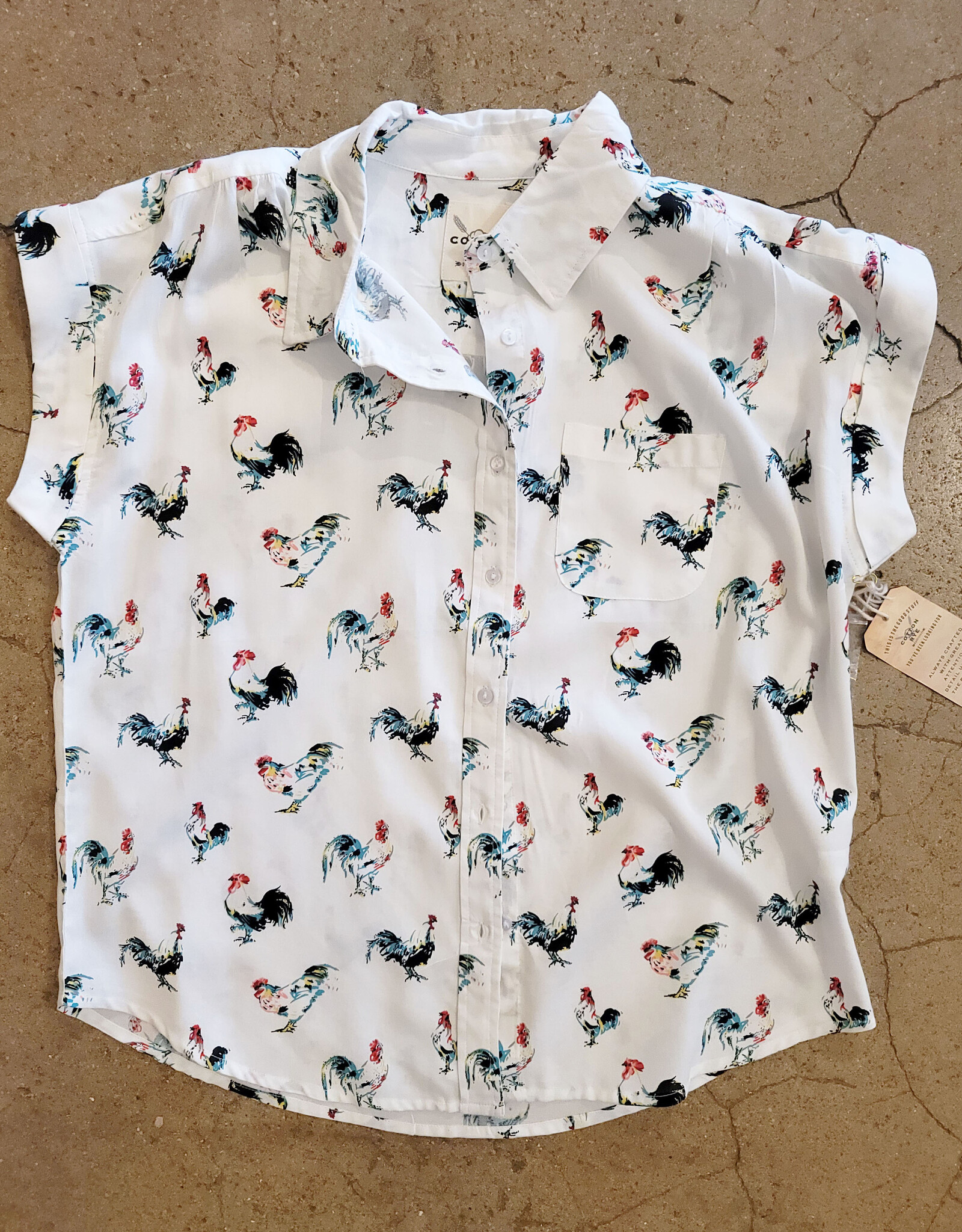 Little Rooster Print Shirt by Cotton & Rye CRW035M Cotton Eyed Joe's