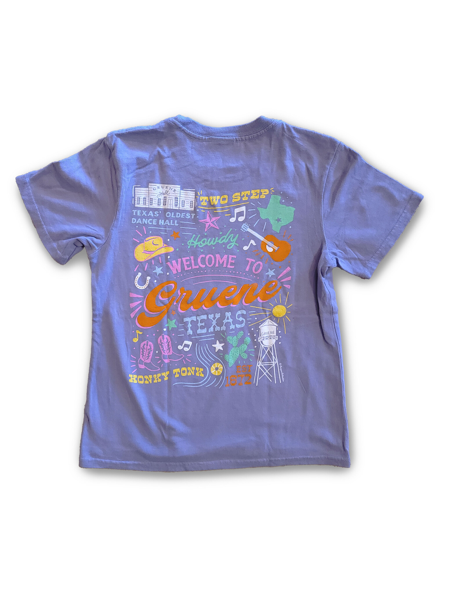 Youth Sketched Gruene Collage Comfort Colors Tee