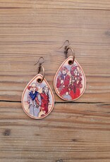 Some Best Cowboys Leather Earrings #2-A61