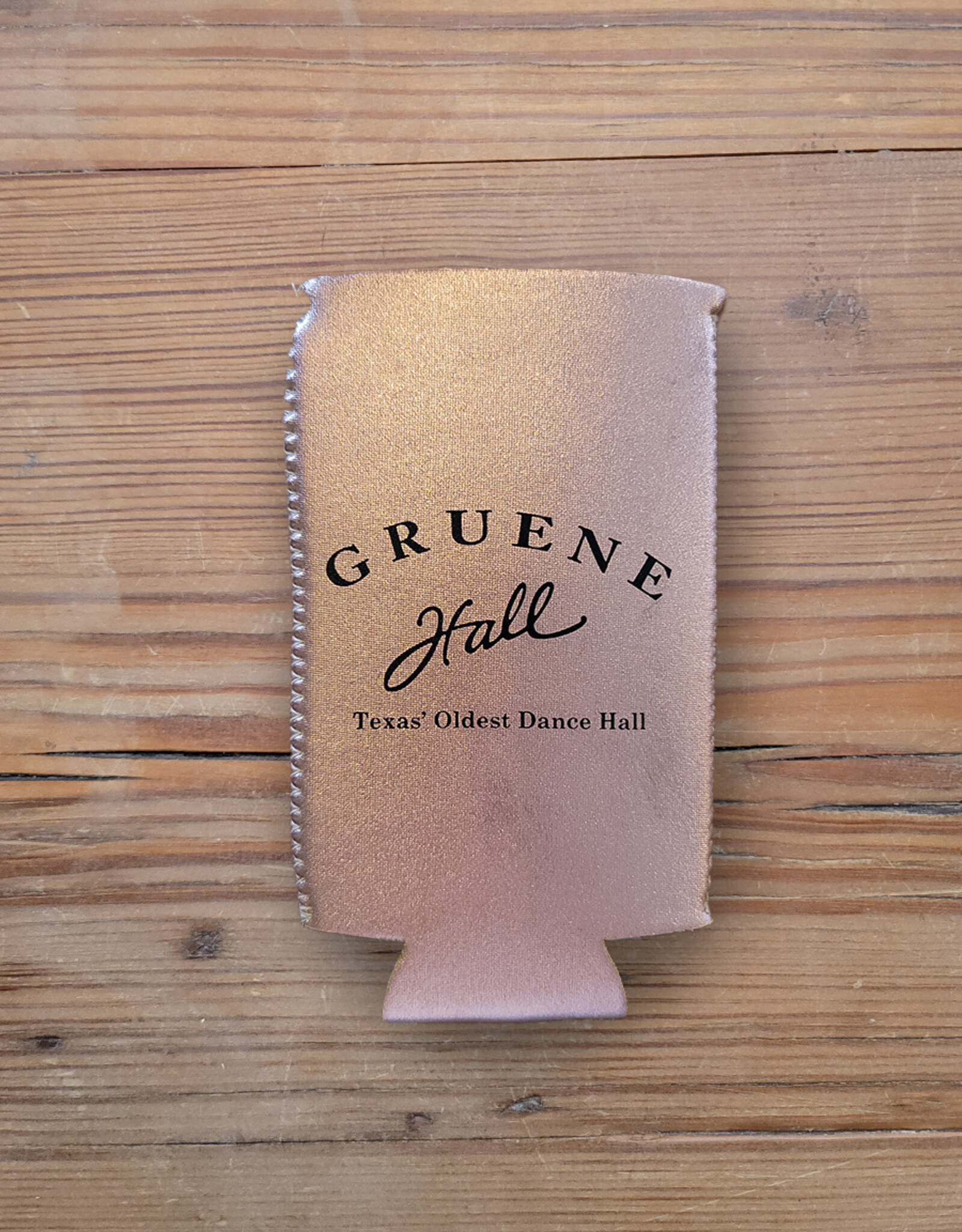 Gruene Hall Logo Metallic Slim Can Koozie