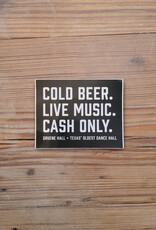 Cold Beer Live Music Sticker