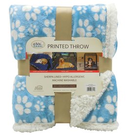 Arlee Rover Throw Puppy Blue/White