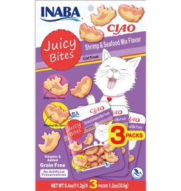 Inaba Ciao Cat Treats Ciao Cat Juicy Bites Shrimp & Seafood Flavor Treat