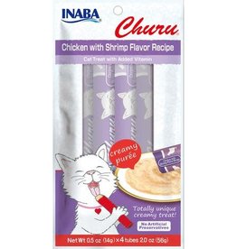 Inaba Ciao Cat Treats Ciao Churu Chicken with Shrimp Flavor Recipe