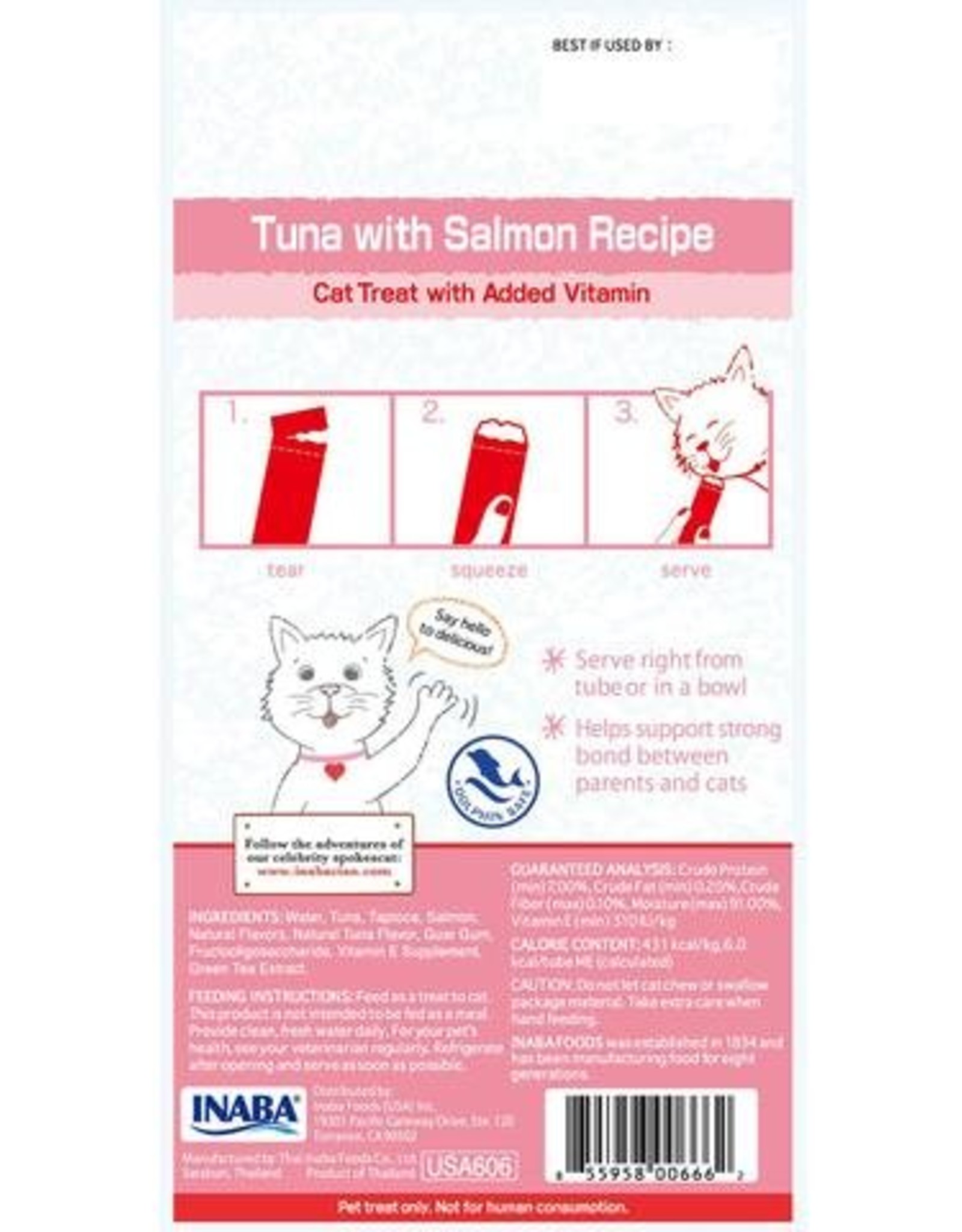 Inaba Ciao Cat Treats Ciao Churu Tuna with Salmon Recipe