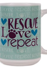 Dog Speak Dog Speak Big Coffee Mug 15oz - Rescue Love Repeat