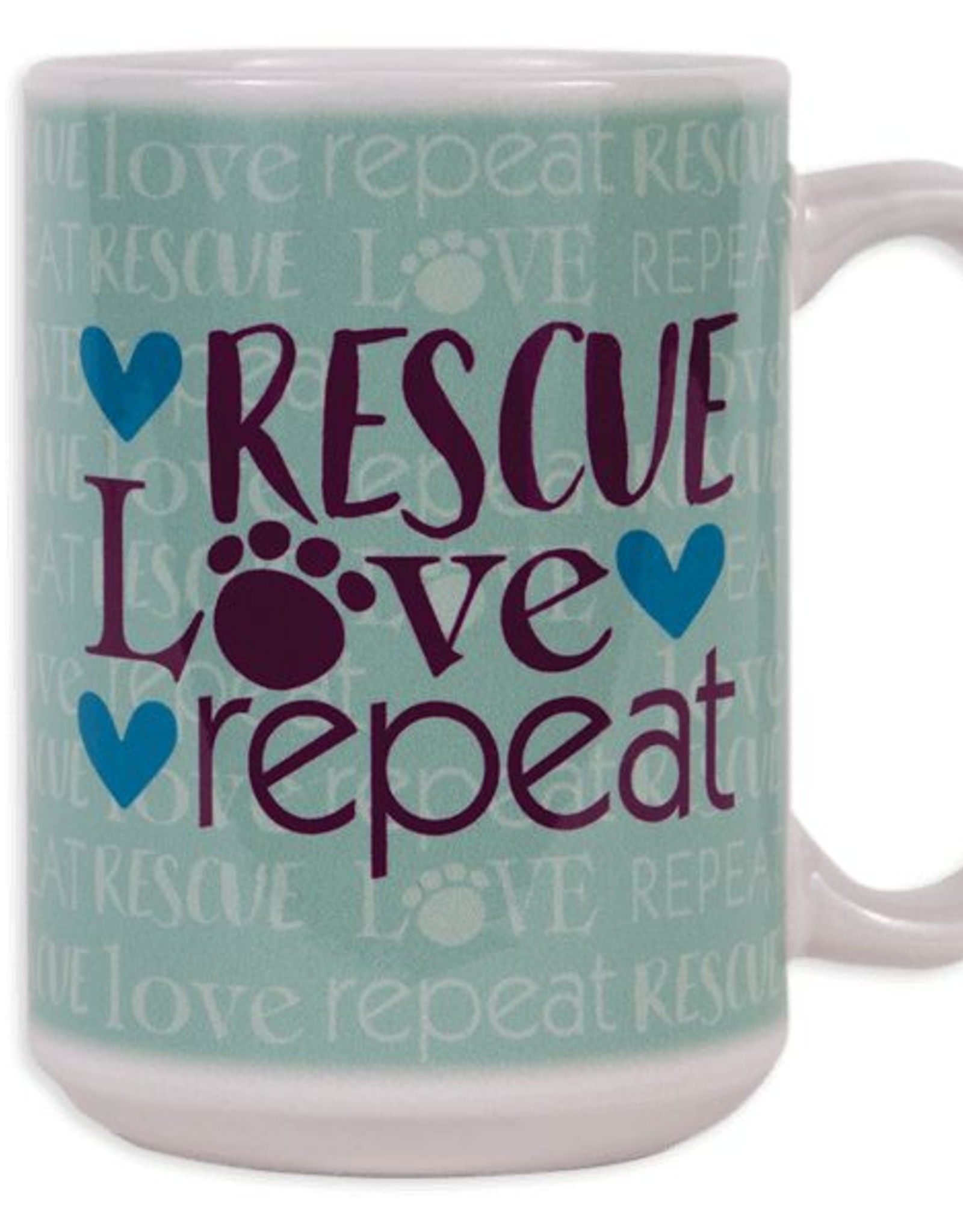 Dog Speak Dog Speak Big Coffee Mug 15oz - Rescue Love Repeat