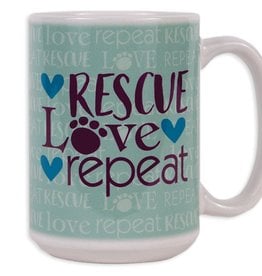 Dog Speak Dog Speak Big Coffee Mug 15oz - Rescue Love Repeat