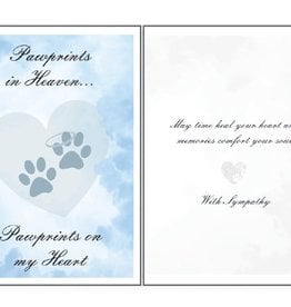 Dog Speak Dog Speak Card - Sympathy - Pawprints In Heaven, Pawprints on my Heart