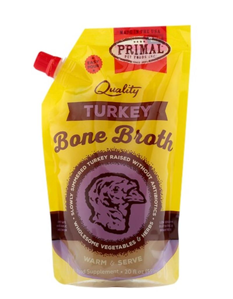 Primal Frozen Turkey Bone Broth 20oz Molly's Healthy Pet Food Market