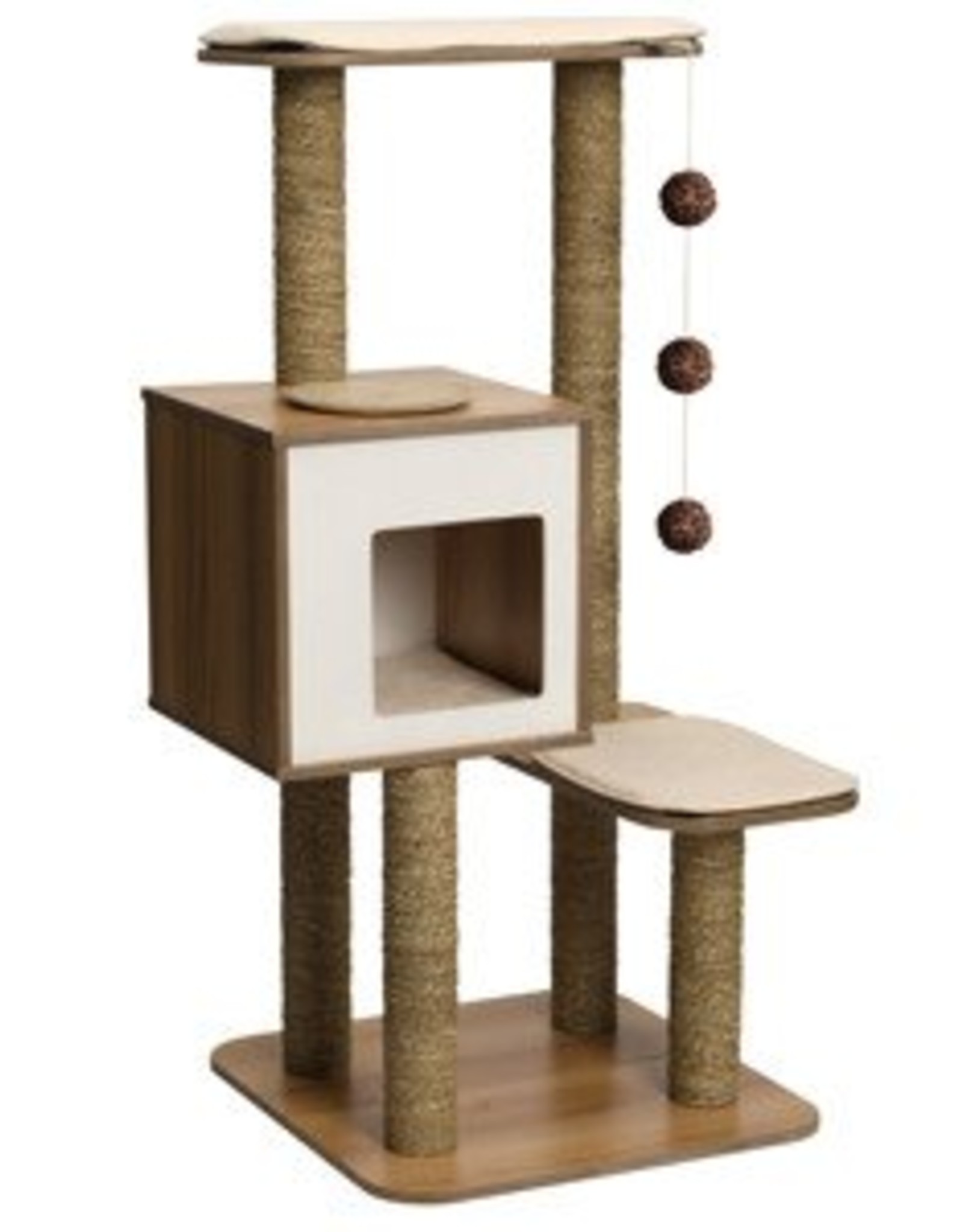 Hagen Vesper Cat Furniture V-High Base Walnut Tree