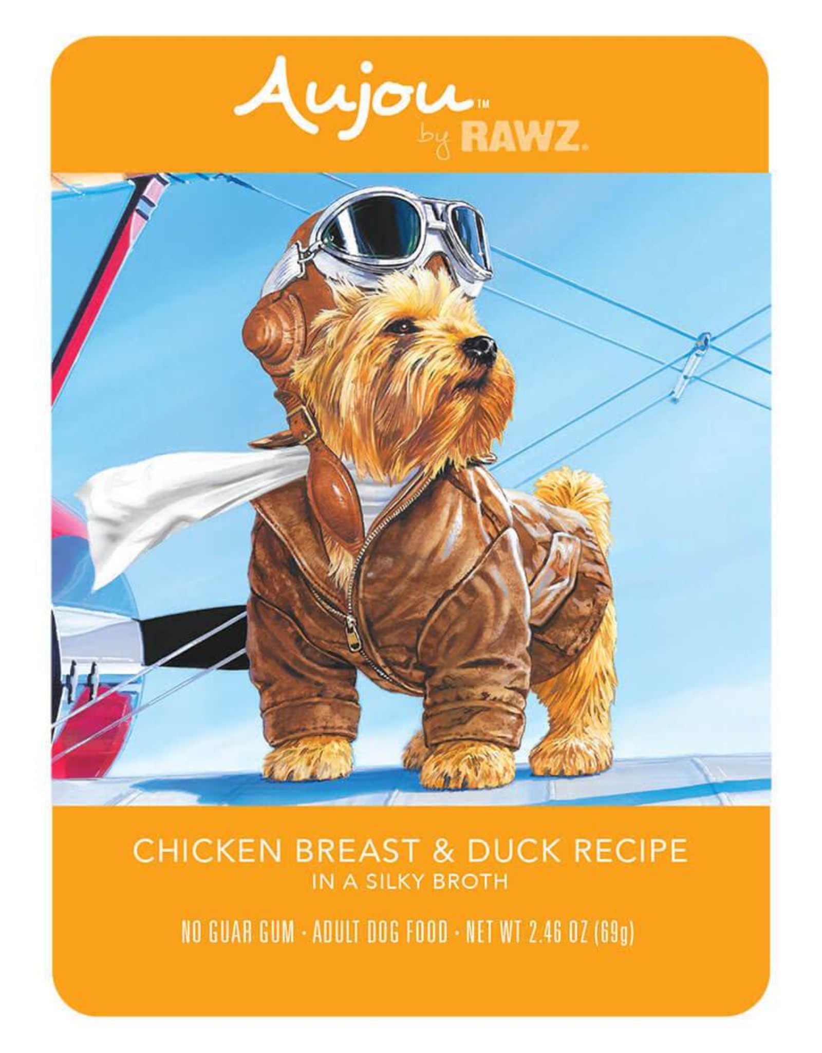 Rawz Rawz K9 AuJou Shredded Chicken Breast & Duck 2.46oz Pouch
