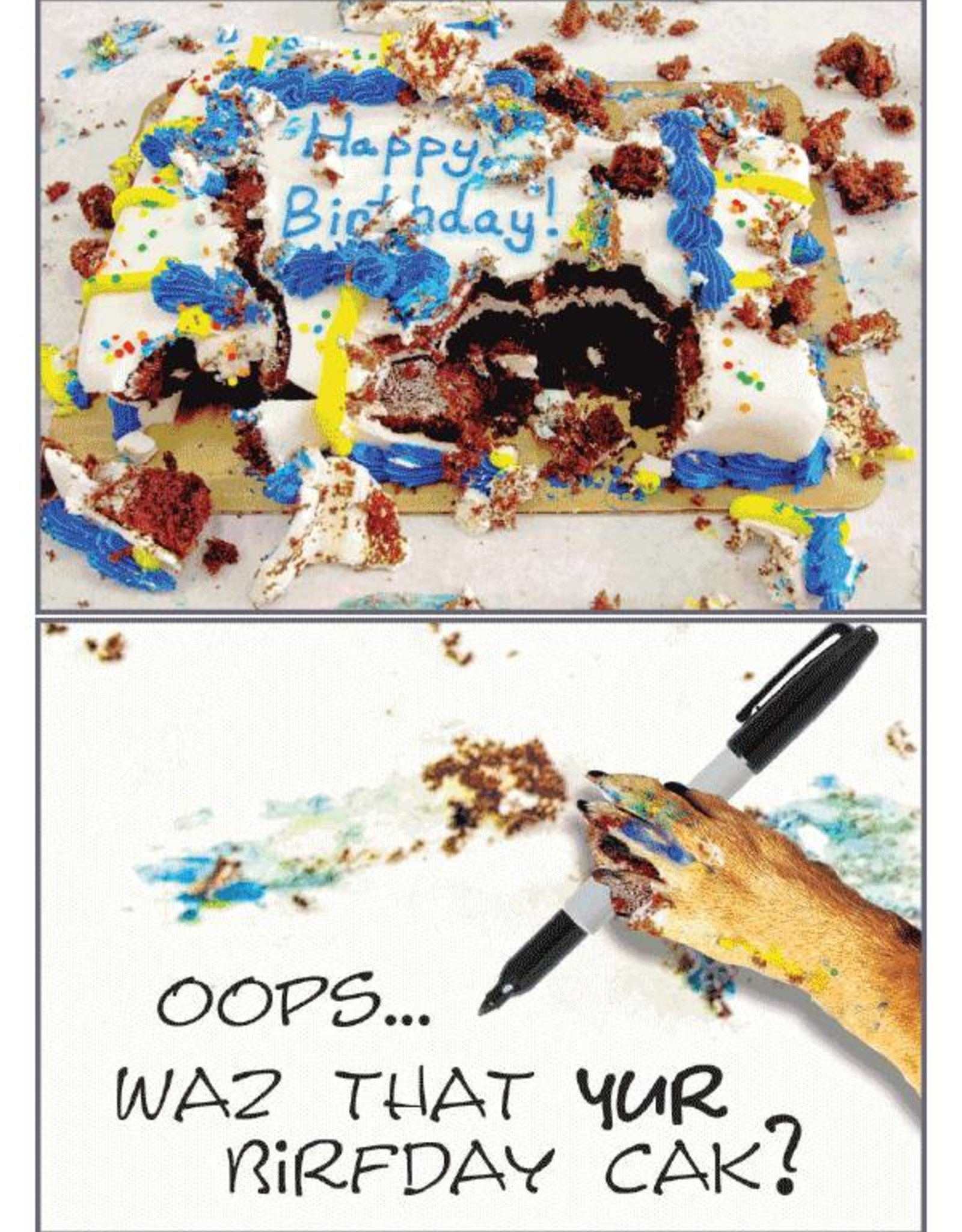 Dog Speak Dog Speak Card - Birthday - Messy Cake