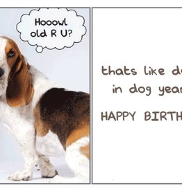 Dog Speak Dog Speak Card - Birthday - Hoowl Old R U?