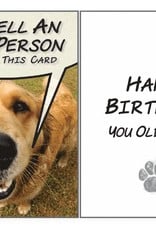 Dog Speak Dog Speak Card - Birthday - I Smell and Old Person